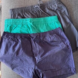 Reclaimed Vintage Men's Shorts - Gray, Teal, and Navy